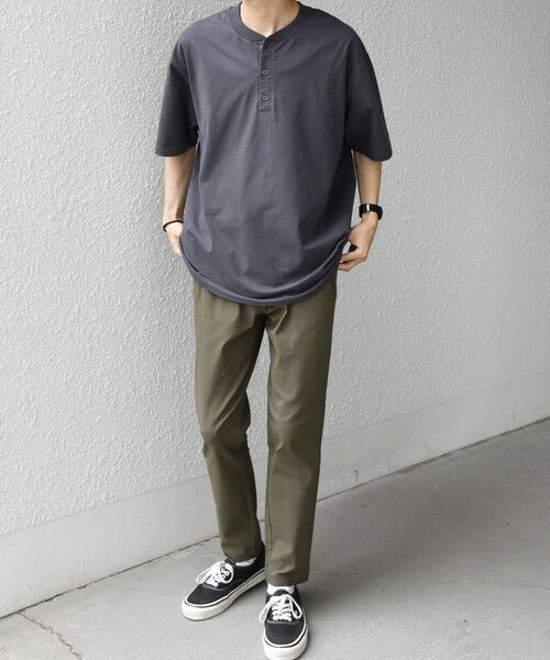SHIPS / シップス Tシャツ | SHIPS any:〈接触冷感/吸水速乾/UVカット/遮熱〉Raylock ヘンリーネック Tシャツ◆ | 詳細1