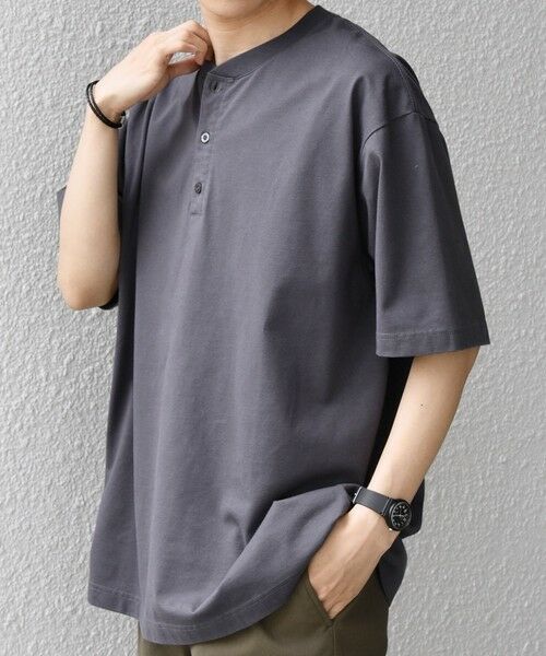 SHIPS / シップス Tシャツ | SHIPS any:〈接触冷感/吸水速乾/UVカット/遮熱〉Raylock ヘンリーネック Tシャツ◆ | 詳細2