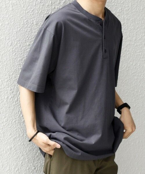 SHIPS / シップス Tシャツ | SHIPS any:〈接触冷感/吸水速乾/UVカット/遮熱〉Raylock ヘンリーネック Tシャツ◆ | 詳細3