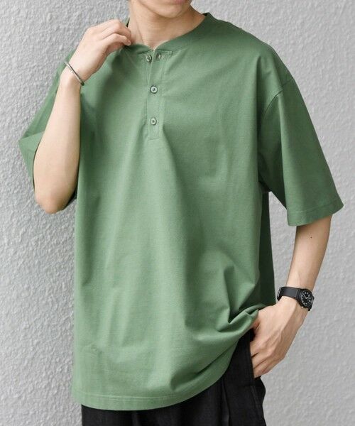 SHIPS / シップス Tシャツ | SHIPS any:〈接触冷感/吸水速乾/UVカット/遮熱〉Raylock ヘンリーネック Tシャツ◆ | 詳細18