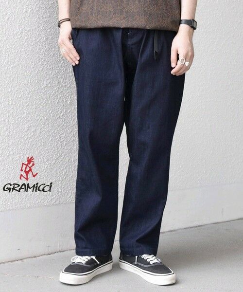 SHIPS / シップス デニムパンツ | 【SHIPS any別注】Gramicci: オーガニックコットン ルーズ テーパード ストレッチ デニム パンツ 26AW◆（ネイビー）