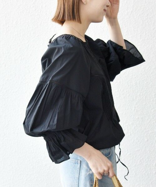 SHIPS / シップス シャツ・ブラウス | 《予約》SHIPS any:〈洗濯機可能〉キャンブリック ハシゴレース ピンタック パフ ブラウス | 詳細19