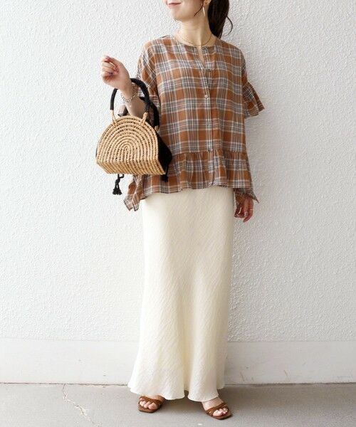 SHIPS / シップス シャツ・ブラウス | SHIPS any:〈洗濯機可能〉コットン チェック ギャザー ブラウス | 詳細1