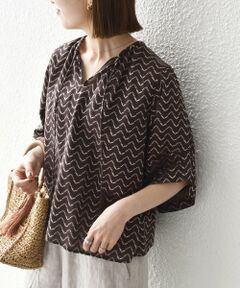 SHIPS / シップス シャツ・ブラウス | 《予約》SHIPS any:〈洗濯機可能〉ラメ ジャカード タッセル スキッパー ブラウス