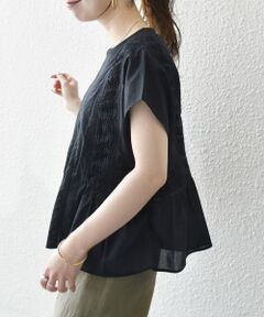 SHIPS / シップス シャツ・ブラウス | 《予約》SHIPS any:〈洗濯機可能〉キャンブリック ハシゴレース ピンタック フレンチ ブラウス