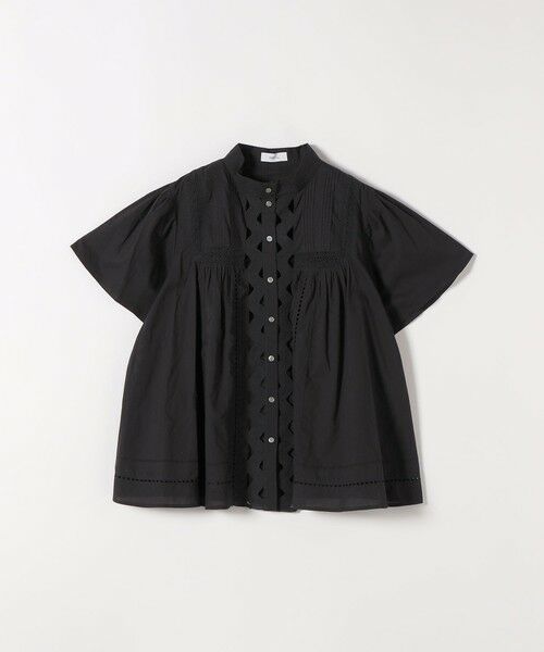 SHIPS / シップス シャツ・ブラウス | 《予約》SHIPS any:〈洗濯機可能〉キャンブリック スタンドカラー レース 半袖 シャツ ブラウス | 詳細24