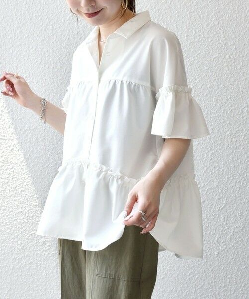 SHIPS / シップス シャツ・ブラウス | 《予約》SHIPS any:〈防しわ/接触冷感/洗濯機可能〉ファンクション ティアード シャツ ブラウス | 詳細4