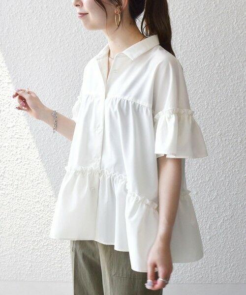 SHIPS / シップス シャツ・ブラウス | 《予約》SHIPS any:〈防しわ/接触冷感/洗濯機可能〉ファンクション ティアード シャツ ブラウス | 詳細8