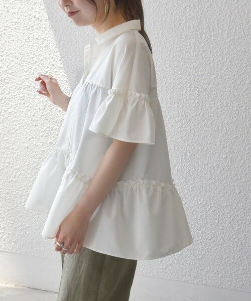 SHIPS / シップス シャツ・ブラウス | 《予約》SHIPS any:〈防しわ/接触冷感/洗濯機可能〉ファンクション ティアード シャツ ブラウス | 詳細9