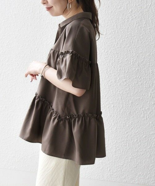 SHIPS / シップス シャツ・ブラウス | 《予約》SHIPS any:〈防しわ/接触冷感/洗濯機可能〉ファンクション ティアード シャツ ブラウス | 詳細26