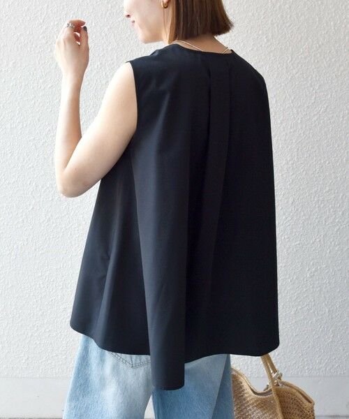 SHIPS / シップス シャツ・ブラウス | 《予約》SHIPS any:〈防しわ/接触冷感/UVカット/洗濯機可能〉ファンクション Vネック ノースリーブ フレア ブラウス | 詳細6