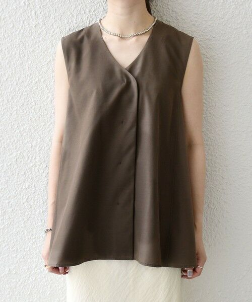 SHIPS / シップス シャツ・ブラウス | 《予約》SHIPS any:〈防しわ/接触冷感/UVカット/洗濯機可能〉ファンクション Vネック ノースリーブ フレア ブラウス | 詳細26