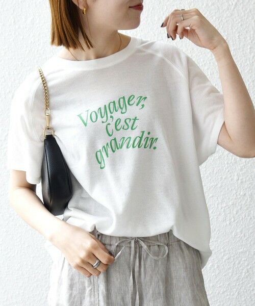 SHIPS / シップス Tシャツ | SHIPS any:〈洗濯機可能〉シアー 裏毛 ロゴ TEE（ホワイト）