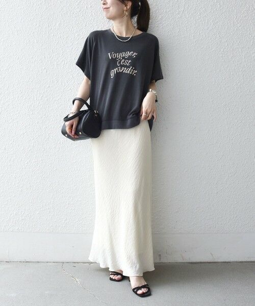 SHIPS / シップス Tシャツ | SHIPS any:〈洗濯機可能〉シアー 裏毛 ロゴ TEE | 詳細10