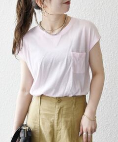 SHIPS / シップス Tシャツ | SHIPS any:〈洗濯機可能〉シアー 裏毛 クルーネック フレンチ スリーブ TEE