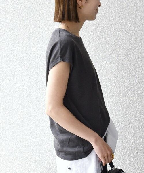 SHIPS / シップス Tシャツ | SHIPS any:〈洗濯機可能〉シアー 裏毛 クルーネック フレンチ スリーブ TEE | 詳細12