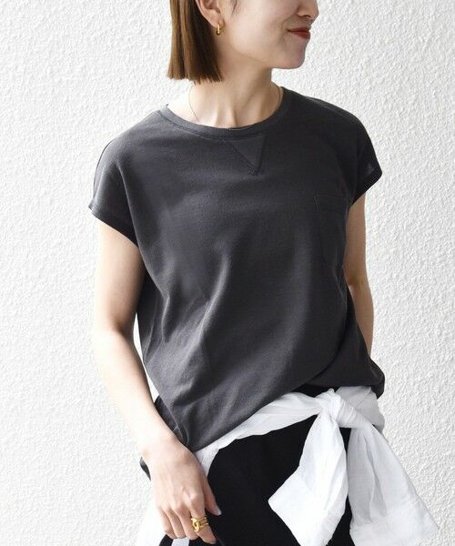 SHIPS / シップス Tシャツ | SHIPS any:〈洗濯機可能〉シアー 裏毛 クルーネック フレンチ スリーブ TEE | 詳細11