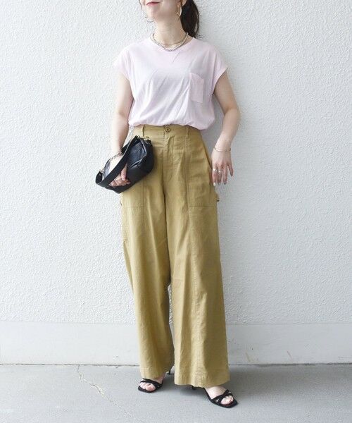 SHIPS / シップス Tシャツ | SHIPS any:〈洗濯機可能〉シアー 裏毛 クルーネック フレンチ スリーブ TEE | 詳細21