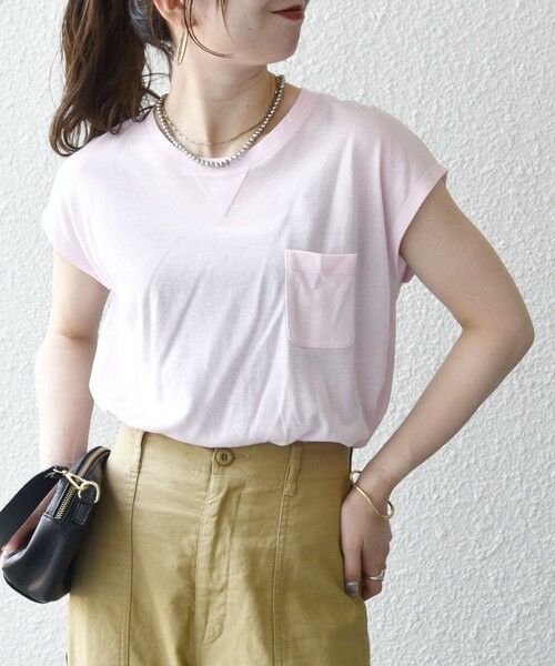 SHIPS / シップス Tシャツ | SHIPS any:〈洗濯機可能〉シアー 裏毛 クルーネック フレンチ スリーブ TEE | 詳細28