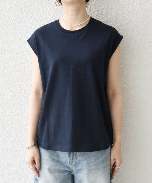 SHIPS / シップス カットソー | 《予約》SHIPS any:〈洗濯機可能〉バック レース コンビ フレンチスリーブ プルオーバー | 詳細24