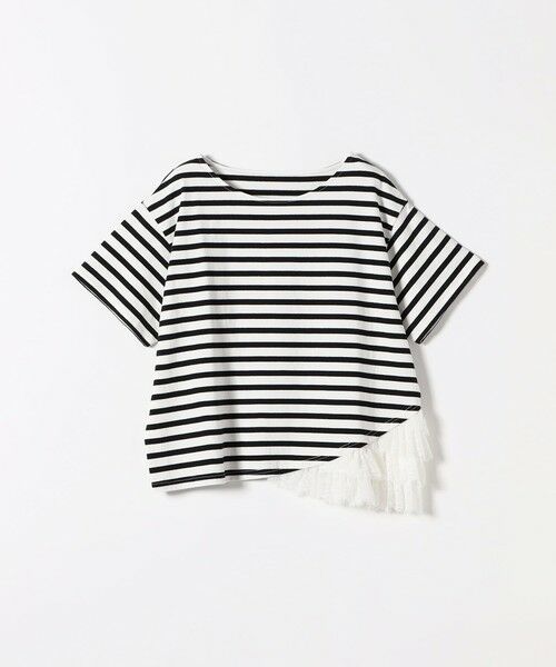 SHIPS / シップス カットソー | 《追加予約》SHIPS any:〈洗濯機可能〉レース ヘム アシンメトリー ショートスリーブ TEE | 詳細8