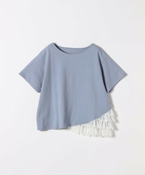 SHIPS / シップス カットソー | 《追加予約》SHIPS any:〈洗濯機可能〉レース ヘム アシンメトリー ショートスリーブ TEE | 詳細19