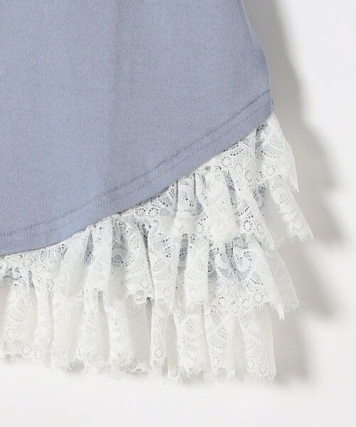 SHIPS / シップス カットソー | 《追加予約》SHIPS any:〈洗濯機可能〉レース ヘム アシンメトリー ショートスリーブ TEE | 詳細23