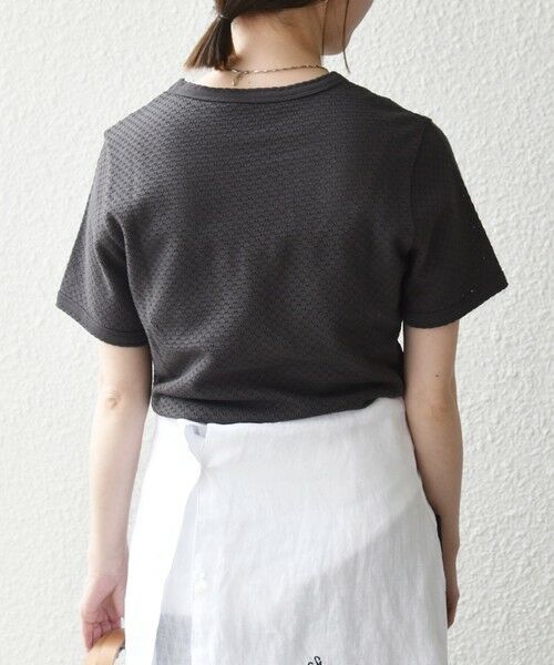 SHIPS / シップス Tシャツ | 《予約》SHIPS any:〈洗濯機可能〉透かし レース 半袖 クルーネック Tシャツ | 詳細21