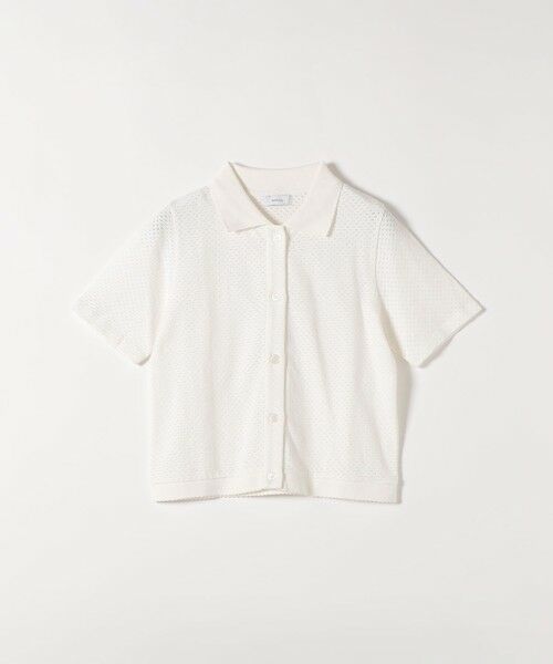SHIPS / シップス カーディガン・ボレロ | 《予約》SHIPS any:〈洗濯機可能〉透かし レース 半袖 ポロシャツ カーディガン | 詳細11