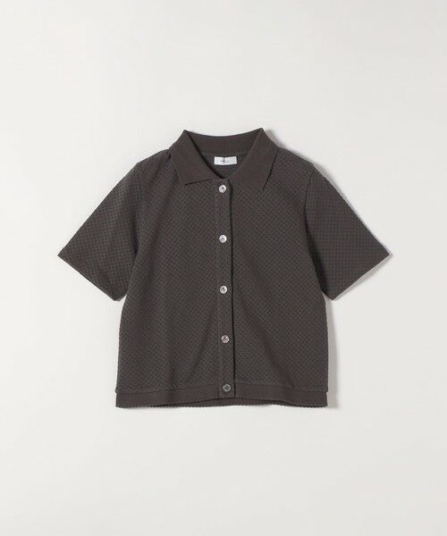 SHIPS / シップス カーディガン・ボレロ | 《予約》SHIPS any:〈洗濯機可能〉透かし レース 半袖 ポロシャツ カーディガン | 詳細25