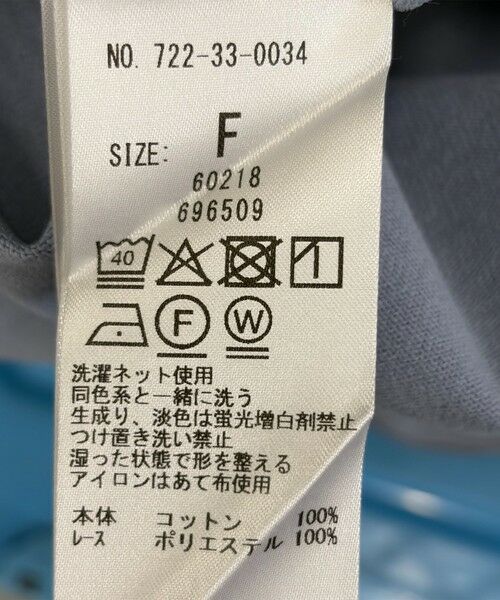 SHIPS / シップス カットソー | 《追加予約》SHIPS any:〈洗濯機可能〉レース カラー フレンチスリーブ ポロ プルオーバー | 詳細25