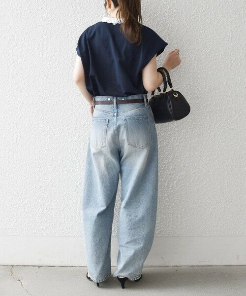 SHIPS / シップス カットソー | 《予約》SHIPS any:〈洗濯機可能〉レース カラー フレンチスリーブ ポロ プルオーバー | 詳細18