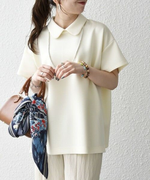 SHIPS / シップス カットソー | 《予約》SHIPS any:〈洗濯機可能〉バイカラー ショートスリーブ プルオーバー | 詳細4