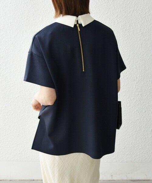 SHIPS / シップス カットソー | 《予約》SHIPS any:〈洗濯機可能〉バイカラー ショートスリーブ プルオーバー | 詳細21