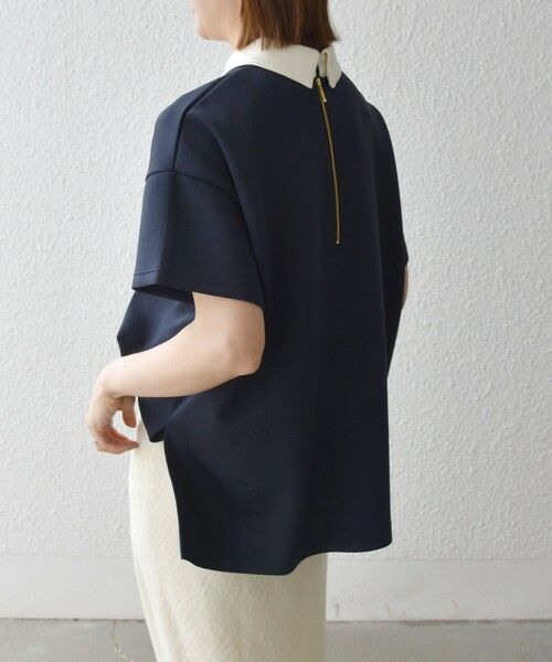 SHIPS / シップス カットソー | 《予約》SHIPS any:〈洗濯機可能〉バイカラー ショートスリーブ プルオーバー | 詳細22