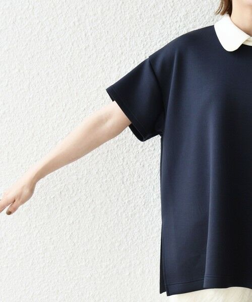 SHIPS / シップス カットソー | 《予約》SHIPS any:〈洗濯機可能〉バイカラー ショートスリーブ プルオーバー | 詳細28