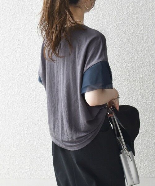 SHIPS / シップス Tシャツ | 《予約》SHIPS any:〈手洗い可能〉カノコ チュール コンビ ワイド TEE | 詳細6