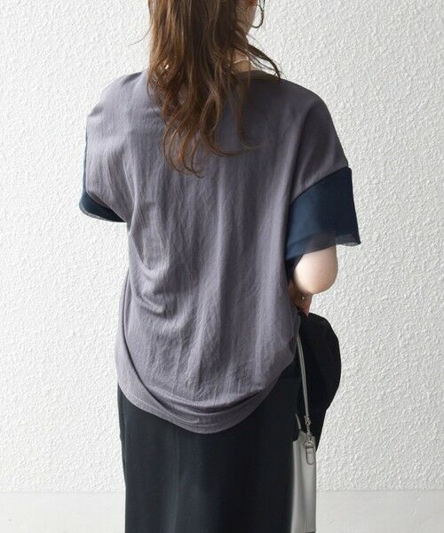 SHIPS / シップス Tシャツ | 《予約》SHIPS any:〈手洗い可能〉カノコ チュール コンビ ワイド TEE | 詳細7