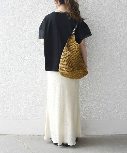 SHIPS / シップス Tシャツ | 《予約》SHIPS any:〈手洗い可能〉カノコ チュール コンビ ワイド TEE | 詳細13