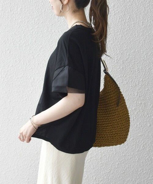 SHIPS / シップス Tシャツ | 《予約》SHIPS any:〈手洗い可能〉カノコ チュール コンビ ワイド TEE | 詳細17