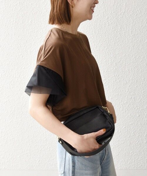 SHIPS / シップス Tシャツ | 《予約》SHIPS any:〈手洗い可能〉カノコ チュール コンビ ワイド TEE | 詳細26