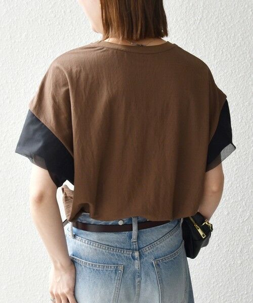 SHIPS / シップス Tシャツ | 《予約》SHIPS any:〈手洗い可能〉カノコ チュール コンビ ワイド TEE | 詳細27