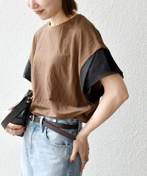 SHIPS / シップス Tシャツ | 《予約》SHIPS any:〈手洗い可能〉カノコ チュール コンビ ワイド TEE | 詳細28