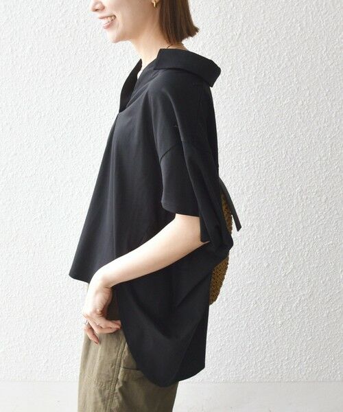SHIPS / シップス Tシャツ | 《予約》SHIPS any:〈洗濯機可能〉ジャージー ワイド スキッパー ポロ プルオーバー | 詳細23