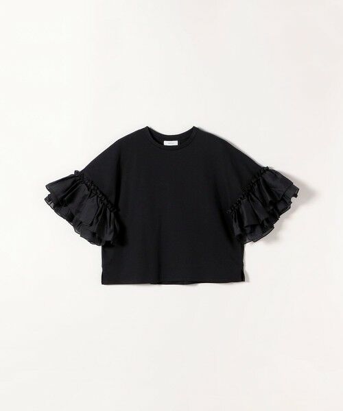SHIPS / シップス Tシャツ | 《予約》SHIPS any:〈洗濯機可能〉フリル スリーブ クルーネック コンパクト TEE | 詳細21