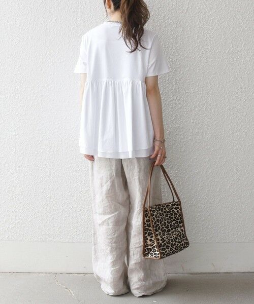 SHIPS / シップス Tシャツ | 《予約》SHIPS any:〈洗濯機可能〉ジャージー ダブルヘム ペプラム TEE | 詳細2