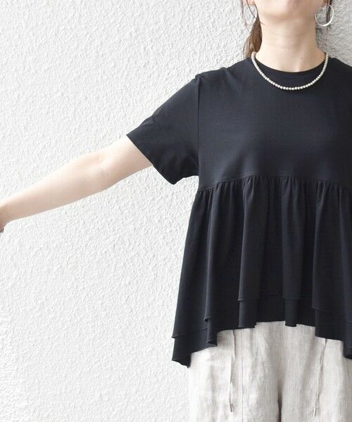 SHIPS / シップス Tシャツ | 《予約》SHIPS any:〈洗濯機可能〉ジャージー ダブルヘム ペプラム TEE | 詳細27