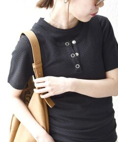 SHIPS / シップス タンクトップ | 《予約》SHIPS any:〈洗濯機可能〉透かし レース ヘンリーネック ノースリーブ タンク