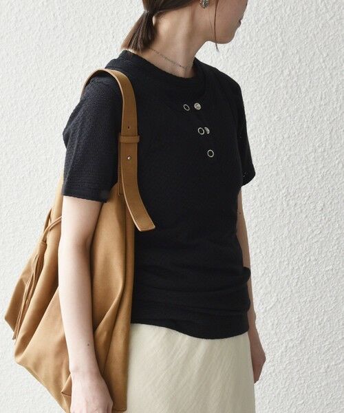 SHIPS / シップス タンクトップ | 《予約》SHIPS any:〈洗濯機可能〉透かし レース ヘンリーネック ノースリーブ タンク | 詳細28