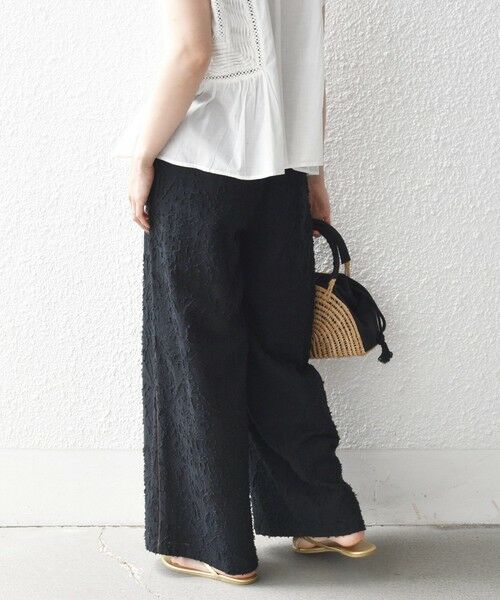SHIPS / シップス その他パンツ | 《予約》SHIPS any:〈手洗い可能〉メッシュ ジャカード イージー ワイド パンツ | 詳細5